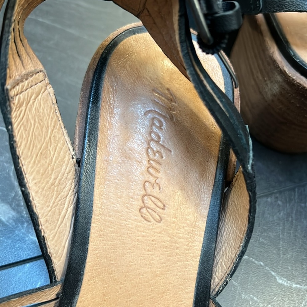 Madewell heeled sandal size 9 in black - Picture 6 of 6